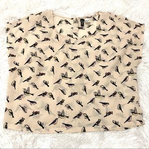 Bird Print Blouse